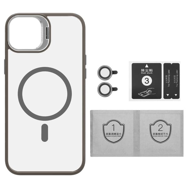 iPhone 15 Skal Fodral kompatibelt med MagSafe stativfunktion inklusive kameralinsskydd