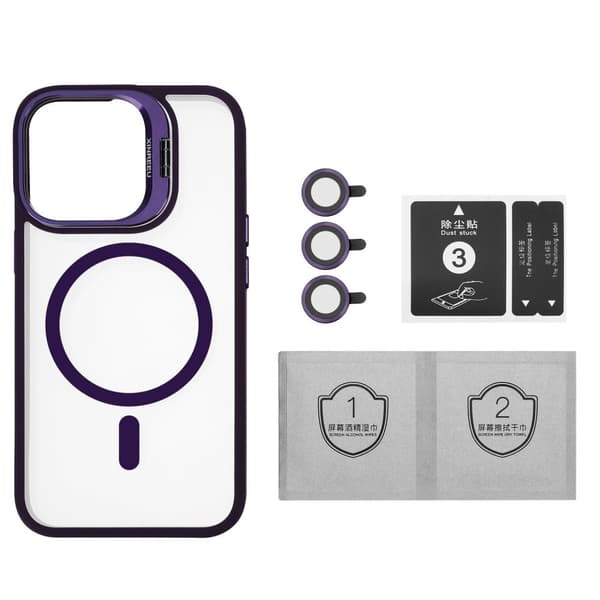 iPhone 14 PRO MAX Skal Fodral kompatibelt med MagSafe stativfunktion inklusive kameralinsskydd
