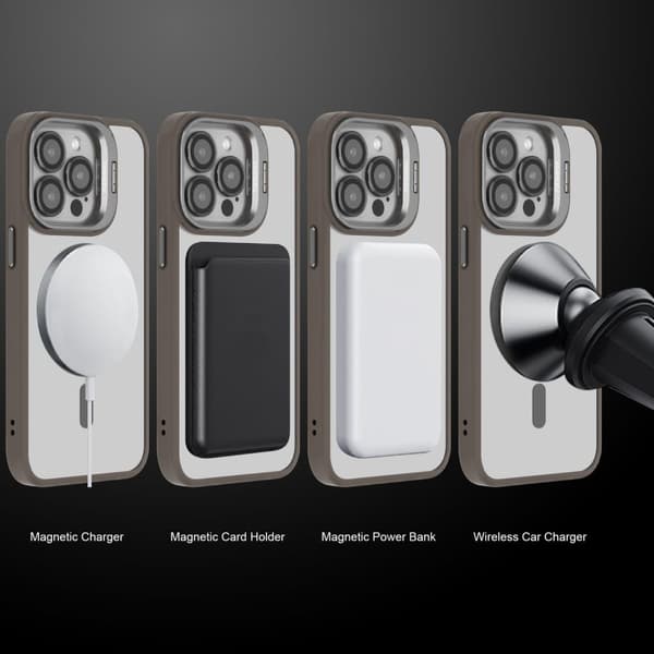 iPhone 14 PRO MAX Skal Fodral kompatibelt med MagSafe stativfunktion inklusive kameralinsskydd