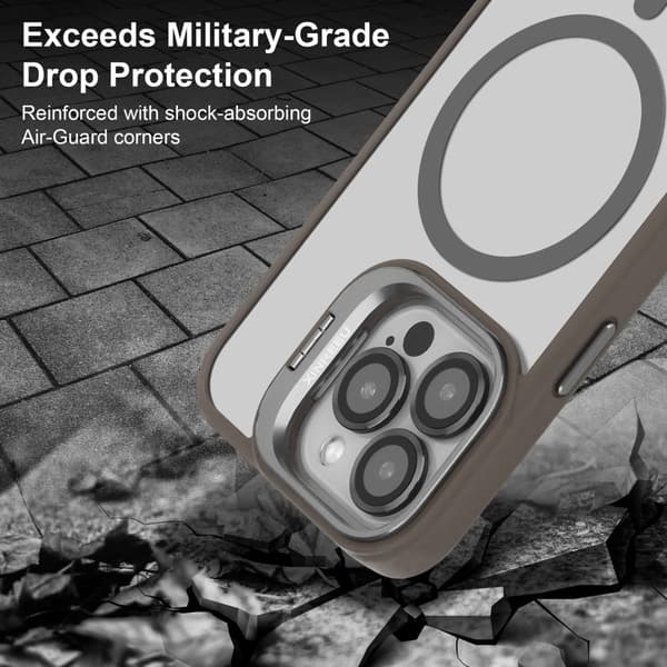 iPhone 14 PRO Deksel kompatibel med MagSafe og stativfunksjon inkl. beskyttelse av kameralinsen case cover