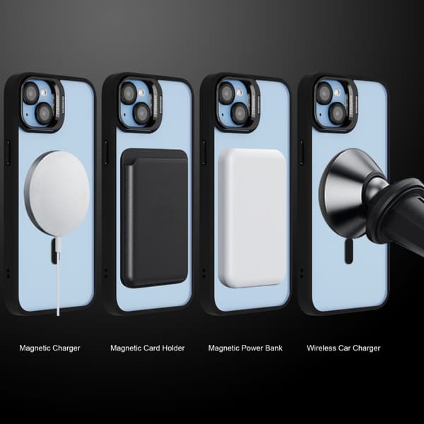 iPhone 14 PLUS Skal Fodral kompatibelt med MagSafe stativfunktion inklusive kameralinsskydd