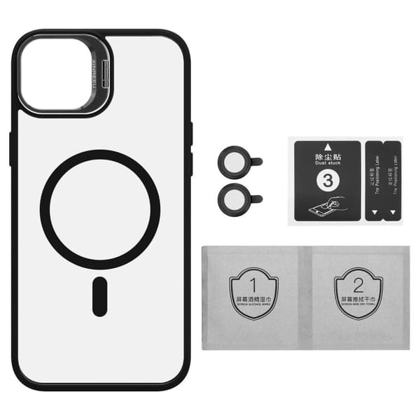 iPhone 14 PLUS Skal Fodral kompatibelt med MagSafe stativfunktion inklusive kameralinsskydd