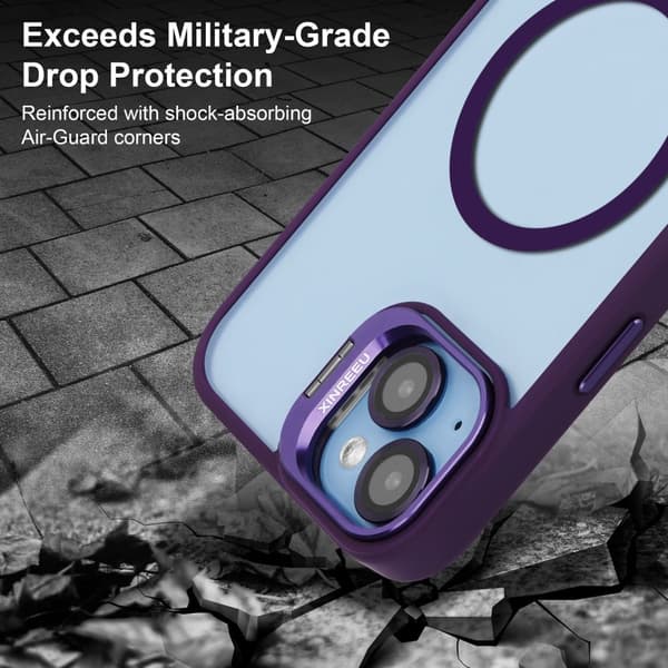 iPhone 14 PLUS Skal Fodral kompatibelt med MagSafe stativfunktion inklusive kameralinsskydd