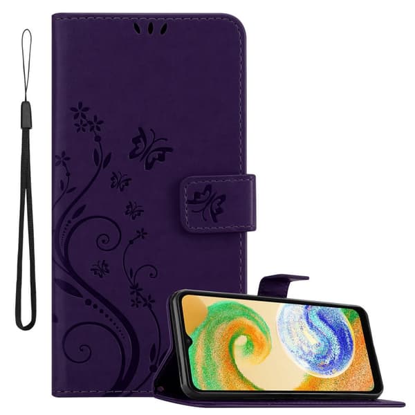 Deksel til Samsung Galaxy A04s / A13 5G / M13 5G Lommebokdeksel i blomster design med magnetisk lukking, stativfunksjon og kortplasser
