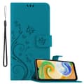 Miniatyrbilde 1 av 6: Deksel til Samsung Galaxy A04s / A13 5G / M13 5G Lommebokdeksel i blomster design med magnetisk lukking, stativfunksjon og kortplasser