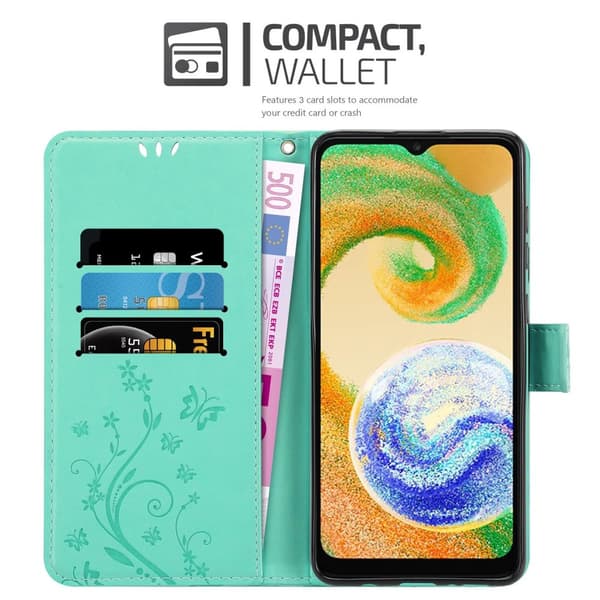 Deksel til Samsung Galaxy A04s / A13 5G / M13 5G Lommebokdeksel i blomster design med magnetisk lukking, stativfunksjon og kortplasser