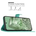 Miniatyrbild 3 av 6: Google Pixel 8 Skal Fodral i blomdesign Mobilskydd Case Cover med magnetisk stängning, ståfunktion och kortplatser