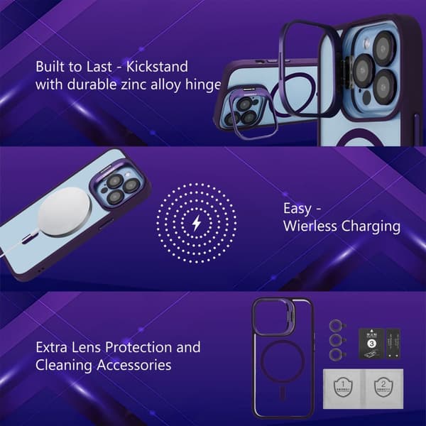 iPhone 13 PRO Skal Fodral kompatibelt med MagSafe stativfunktion inklusive kameralinsskydd