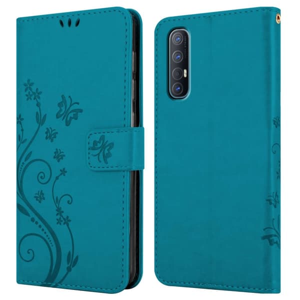 Oppo FIND X2 NEO Pungetui Cover Blomster ()