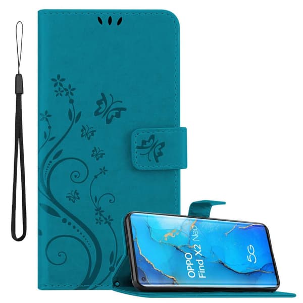 Oppo FIND X2 NEO Pungetui Cover Blomster ()