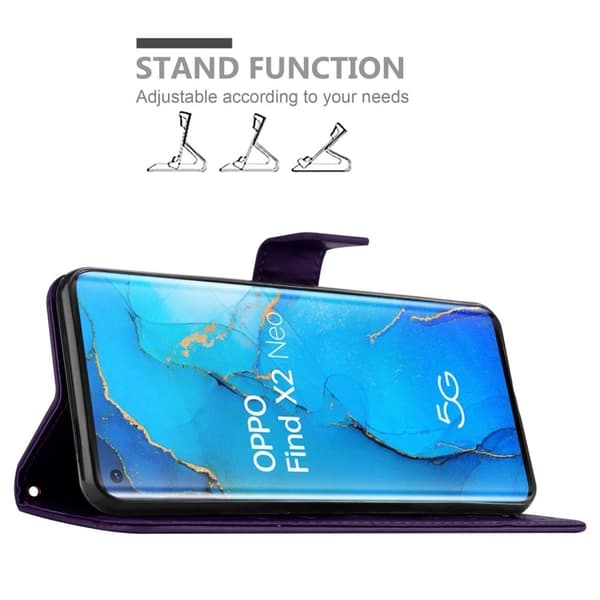 Oppo FIND X2 NEO Pungetui Cover Blomster ()