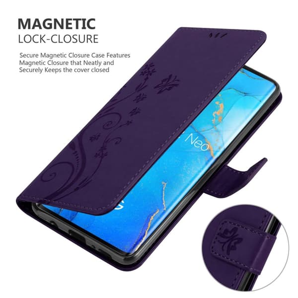 Oppo FIND X2 NEO Pungetui Cover Blomster ()