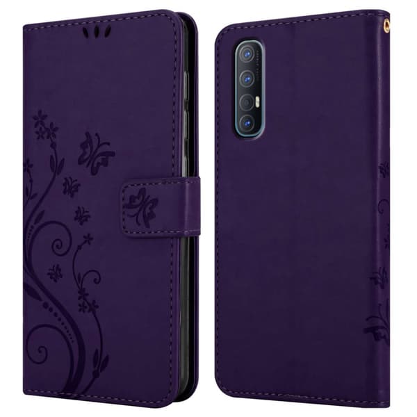 Oppo FIND X2 NEO Pungetui Cover Blomster ()