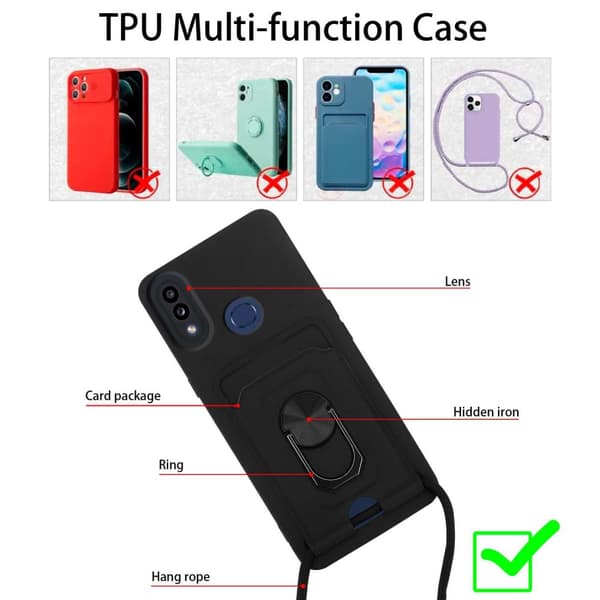 Samsung Galaxy A10s / M01s Etui Kæde Cover(Sort)