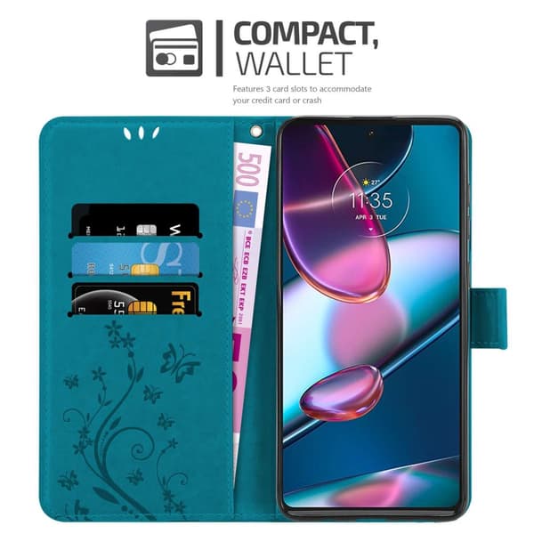Motorola EDGE+ Pungetui Cover Blomster ()