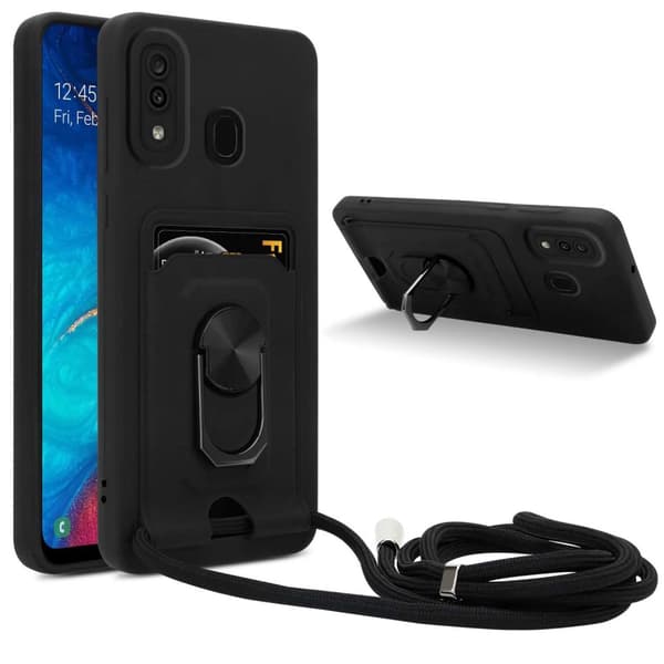 Samsung Galaxy A20 / A30 / M10s Deksel Kjede for mobiltelefoner med stativfunksjon