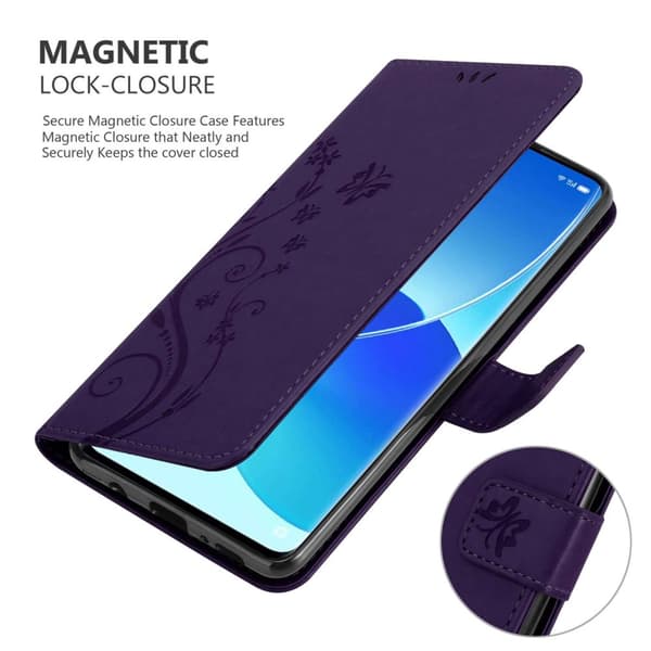 Oppo Reno6 PRO 5G Skal Fodral i blomdesign Mobilskydd Case Cover med magnetisk stängning, ståfunktion och kortplatser