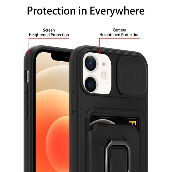 iPhone 12 Deksel Kjede for mobiltelefoner med stativfunksjon