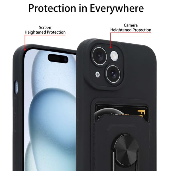 iPhone 15 PLUS Deksel Kjede for mobiltelefoner med stativfunksjon