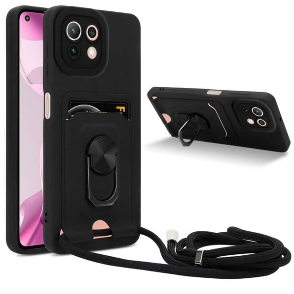 Xiaomi Mi 11 LITE (4G / 5G) / 11 LITE NE Deksel Kjede for mobiltelefoner med stativfunksjon