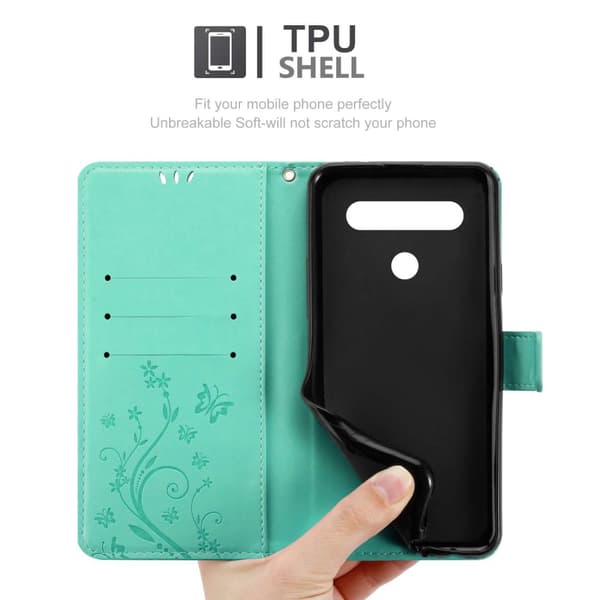 LG K61 Pungetui Cover Blomster ()