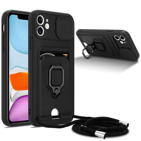 iPhone 11 Deksel Kjede for mobiltelefoner med stativfunksjon