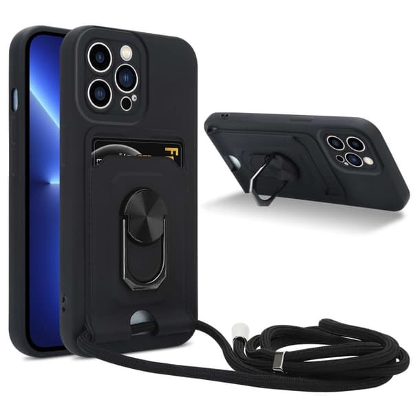 iPhone 11 PRO MAX Deksel Kjede for mobiltelefoner med stativfunksjon