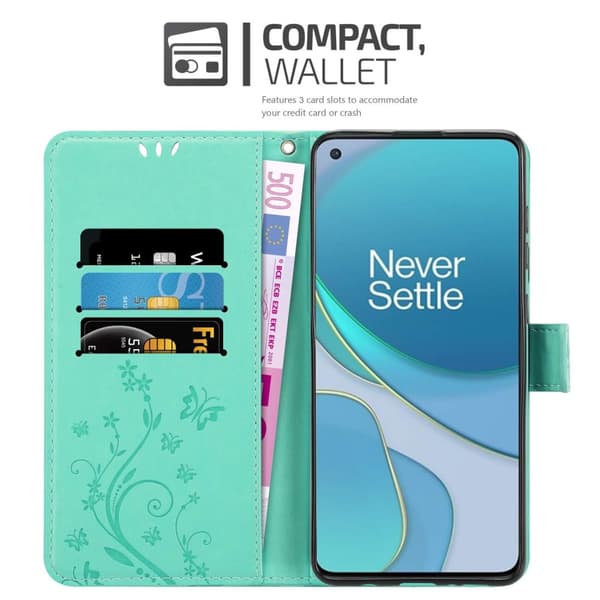 OnePlus 8T Pungetui Cover Blomster ()