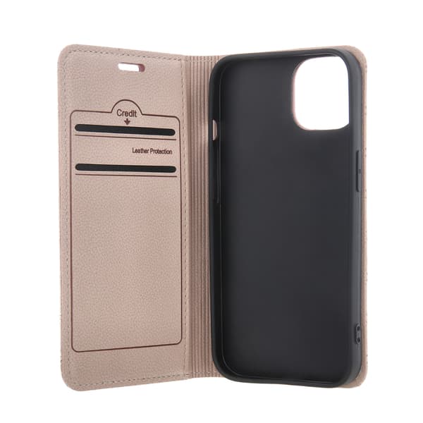 Stiligt Flipfodral med ställ till Xiaomi - Redmi A3 4G (global) - Beige