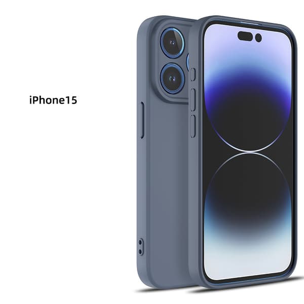 iPhone 15-skal - mikrofiber-silikone