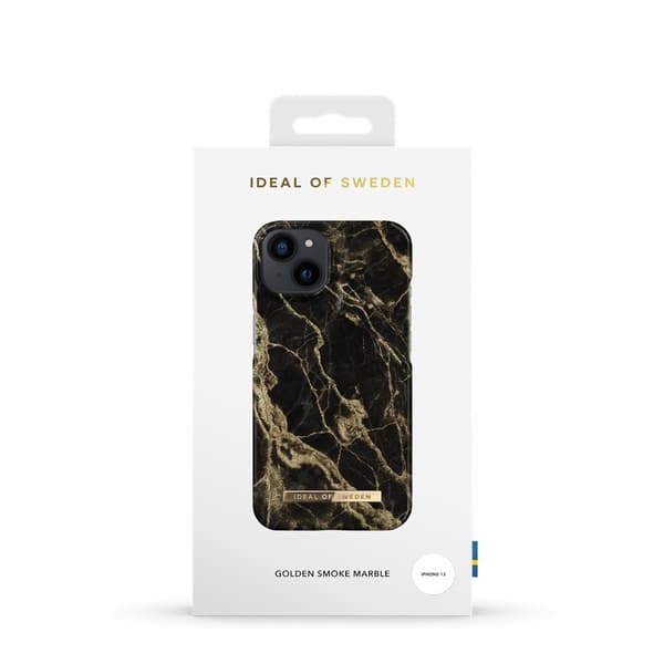 Ideal of Sweden iPhone 13 Cover Fashion Case Golden Smoke Marble