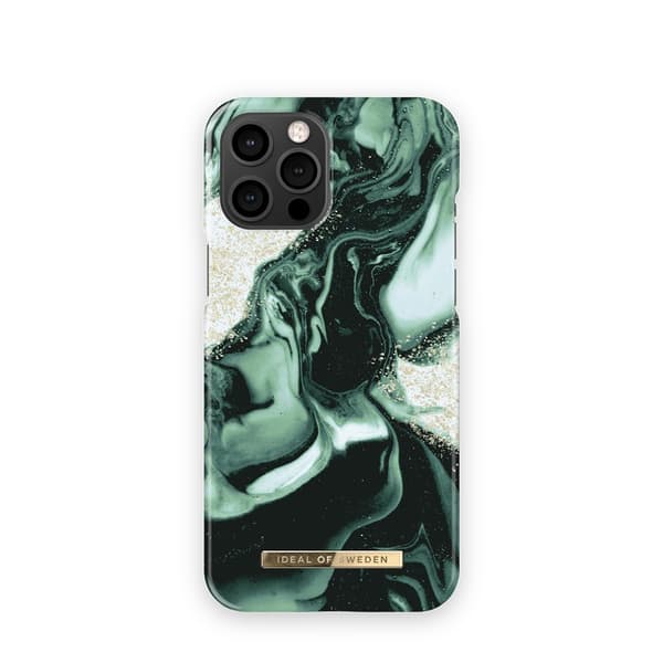 Ideal of Sweden iPhone 13 Pro Max Kuori Fashion Case Golden Olive Marble