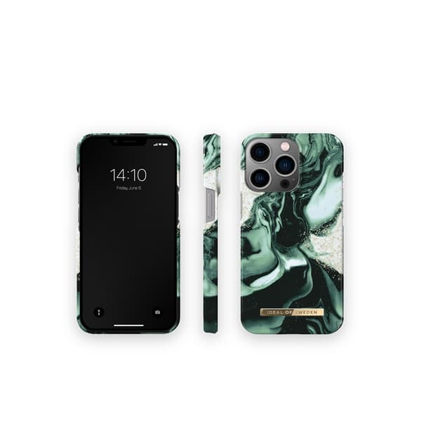 Ideal of Sweden iPhone 13 Pro Skal Fashion Case Golden Olive Marble