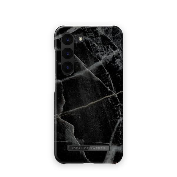 Ideal of Sweden Samsung Galaxy S23 Plus Kuori Fashion Case Black Thunder Marble