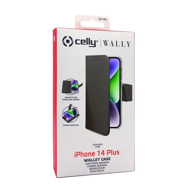 Celly iPhone 14 Plus Etui Wally Wallet Case Sort