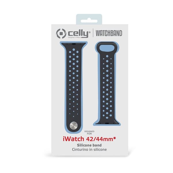 Celly Apple Watch 44/45/46mm Ranneke Watchband Musta