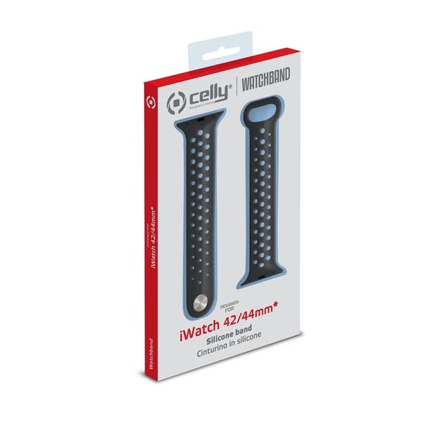 Celly Apple Watch 44/45/46mm Ranneke Watchband Musta
