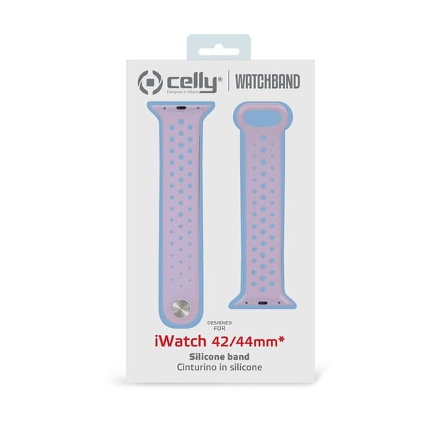 Celly Apple Watch 44/45/46mm Ranneke Watchband Vaaleanpunainen
