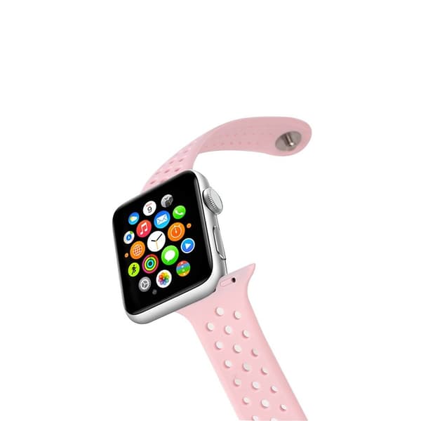 Celly Apple Watch 44/45/46mm Ranneke Watchband Vaaleanpunainen