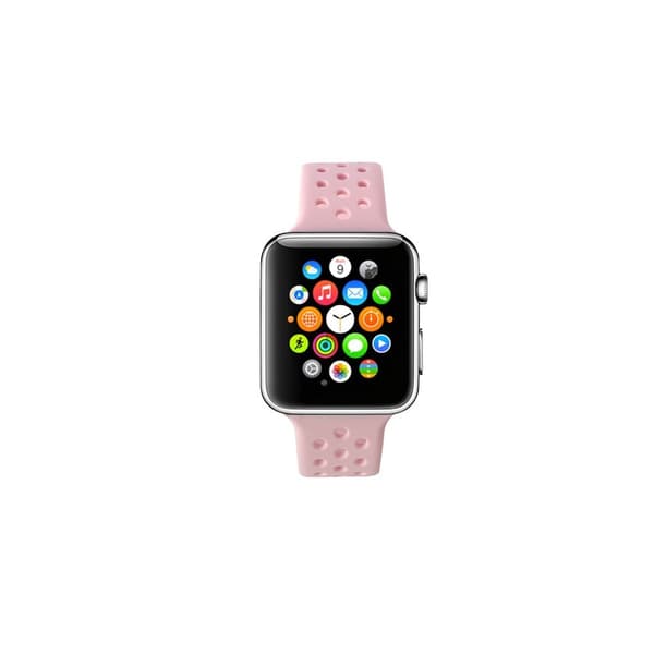 Celly Apple Watch 44/45/46mm Ranneke Watchband Vaaleanpunainen