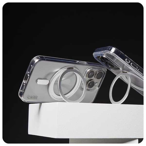 CARE by PanzerGlass iPhone 16 Plus Skal Kickstand MagSafe Silver