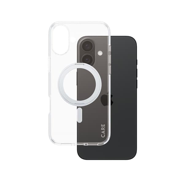 CARE by PanzerGlass iPhone 16 Plus Cover Kickstand MagSafe Sølv