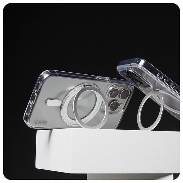 CARE by PanzerGlass iPhone 16 Pro Max Cover Kickstand MagSafe Sølv