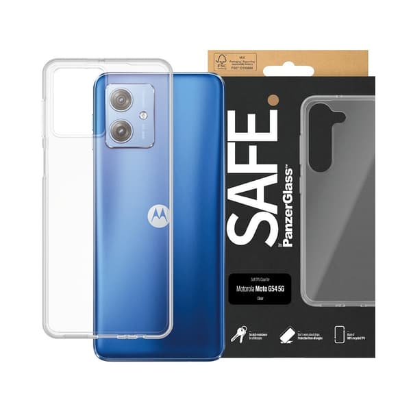 SAFE. by PanzerGlass Motorola Moto G54 Skal Soft TPU Case Transparent