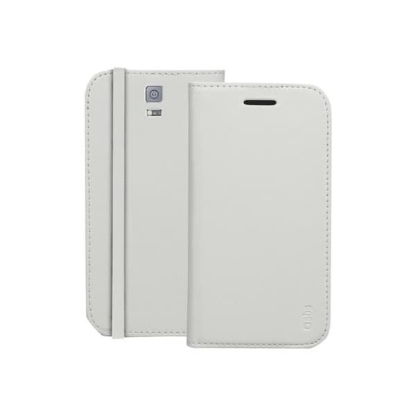 SBS BOOKLET Fodral Skyddande mobiltelefonfodral polyuretan vit marinblå för Samsung Galaxy S5