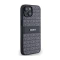 Miniatyrbild 4 av 6: DKNY Leather Mono Stripe &amp; Metal Logo - Fodral för iPhone 15/14/13 (svart)
