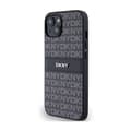 Miniatyrbild 2 av 6: DKNY Leather Mono Stripe &amp; Metal Logo - Fodral för iPhone 15/14/13 (svart)