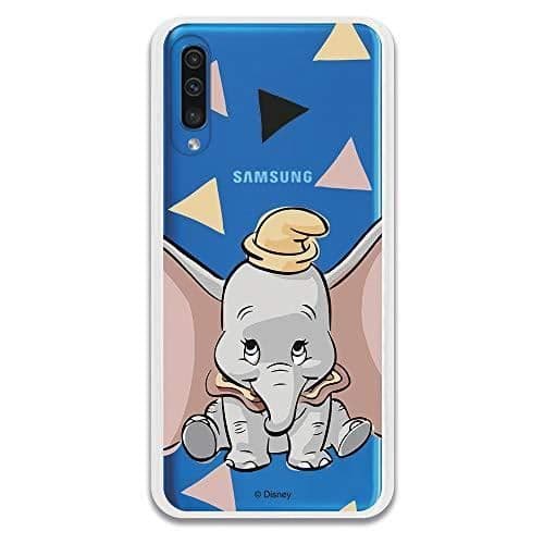 Officiellt Disney Dumbo Silhouette Transparent Fodral för Samsung Galaxy A50