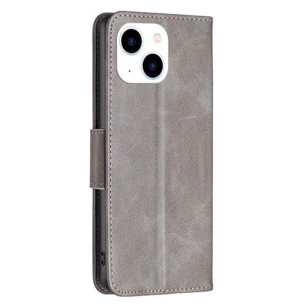 SKALO iPhone 15 Lompakkokotelo PU-nahkaa - Harmaa