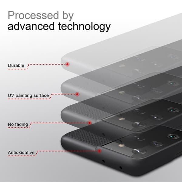 Skyddsfodral för Samsung Galaxy S21 Ultra 5G - Nillkin Super Frosted Shield - Svart